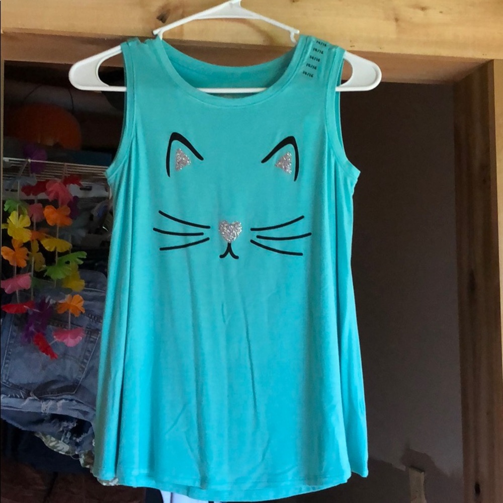 Justice green graphic tank